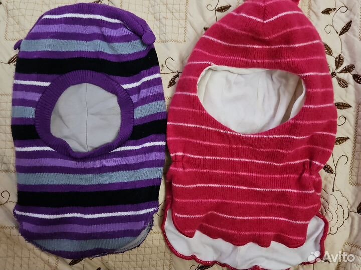 Шапка шлем для девочки зима