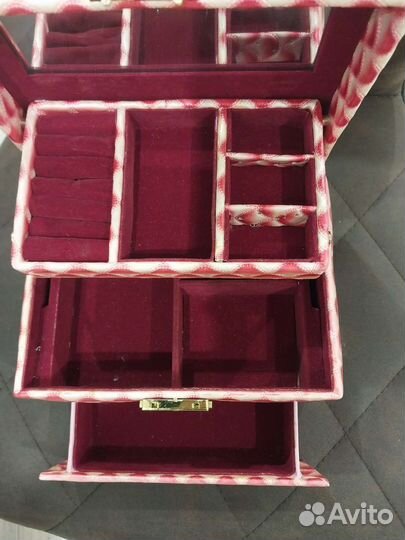 Шкатулка для украшений экокожа