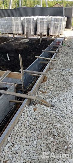 Отмостка вокруг дома,заливка площадок