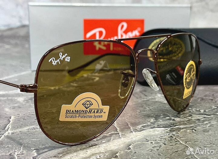 Очки Ray Ban Aviator коричневые