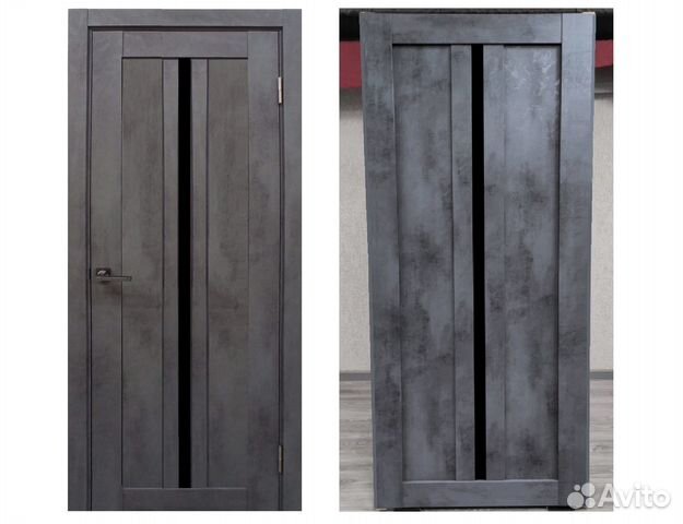 Дверь межкомнатная «Сириус-Лайн» Бетон тёмный