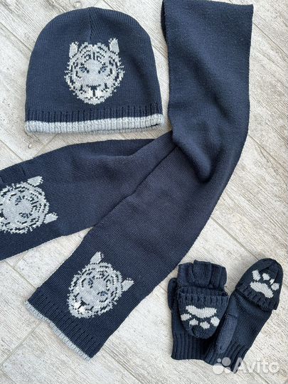 Комплект Zara шапка, шарф и печатки