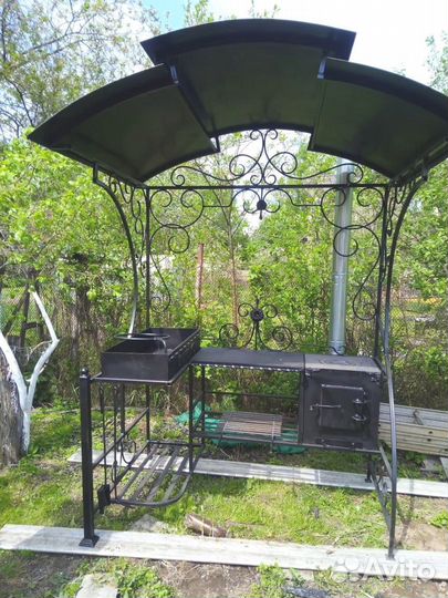 Дачный мангал с печкой