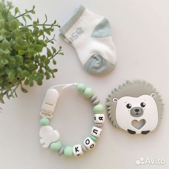 Прорезыватель, именной держатель для пустышки