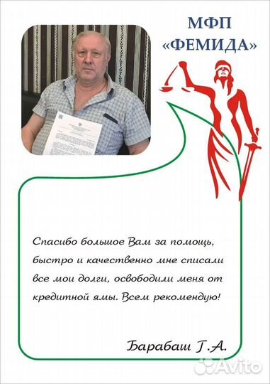 Банкротство/списание всех долгов