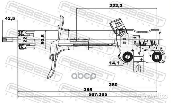 Стойка пер прав Nissan Qashqai J10 02660803FR