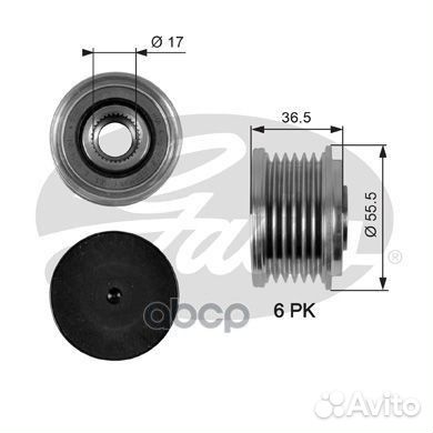 Шкив генератора 7789-10013 mercedes