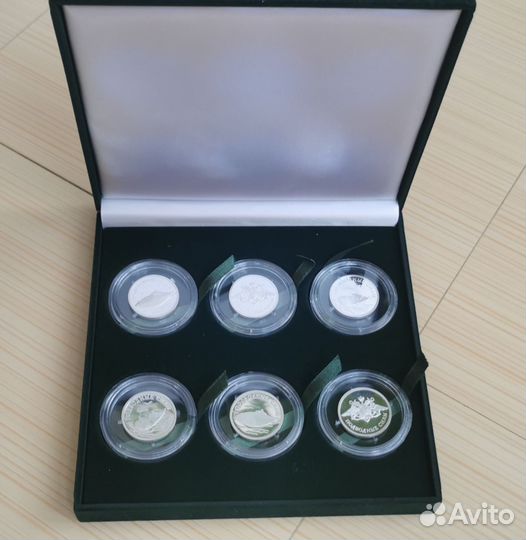 1 рубль Подводные силы набор монет серебро 6 шт