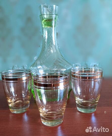 Графин + 3 стопки СССР