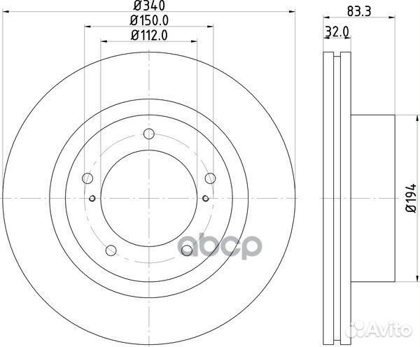 Диск тормозной перед ND1051K nisshinbo