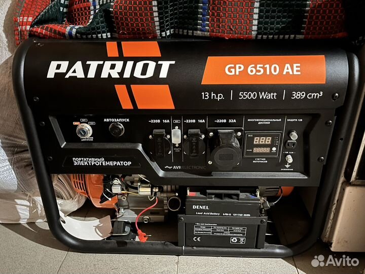 Бензогенератор новый patriot GP 6510 AE