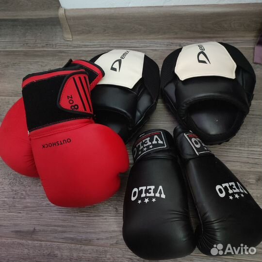 Боксерские перчатки детские 4 oz, 8oz, лапы