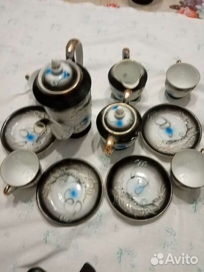 Чайный сервиз фарфор Япония дракон