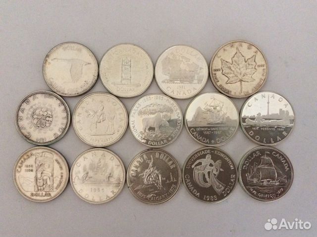 14 серебрянных долларов Канада. Елизавета2