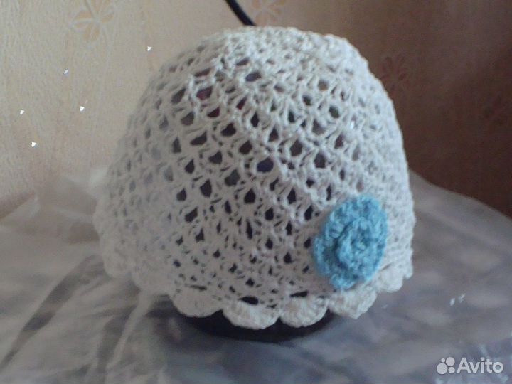 Шляпа детская вязанная, дышащая