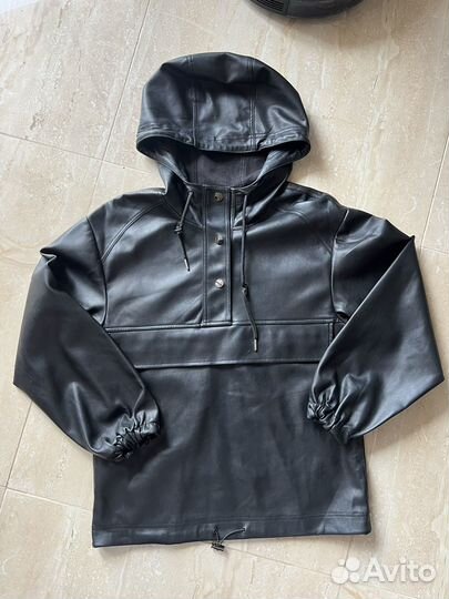 Кожаное худи Topshop