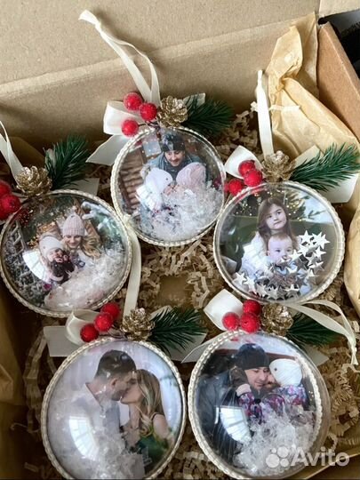 Новогодний подарок шар с фото