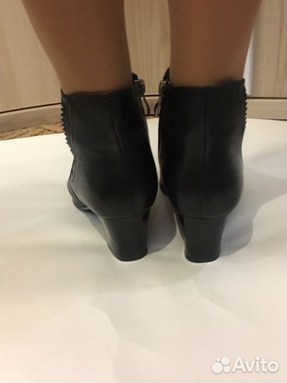 Ботильоны кожаные