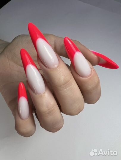 Наращивание ногтей.Выкладной френч