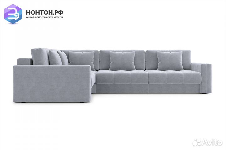 Диван угловой тик-так Монарх М3У1 серый