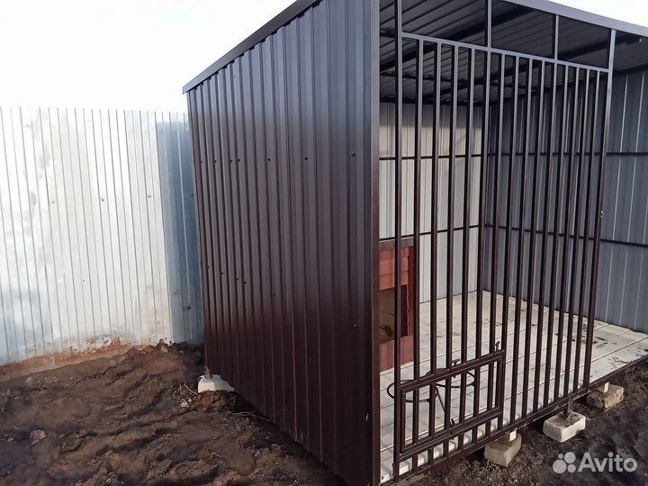 Вольер с будкой для собаки