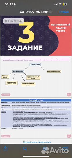 Конспект от соточки по русскому на 135 страницы