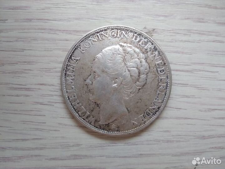 2 1/2 гульдена 1931 года Нидерланды (серебро)