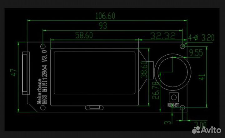Дисплей LCD MKS Mini 12864 V3.0