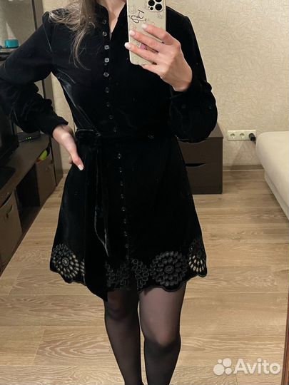 Платье женское велюр Zara