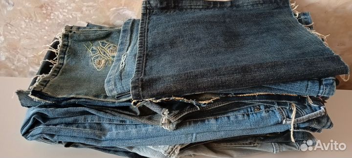 Джинсы женские бу для рукоделия и творчества 7.8