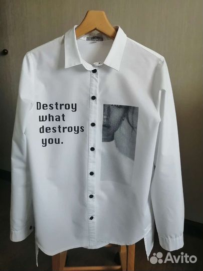 Рубашка белая для девочки р.164