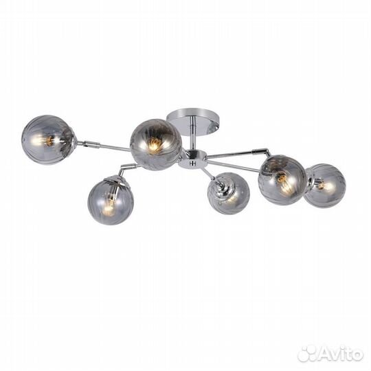 Люстра металл и стекло модерн