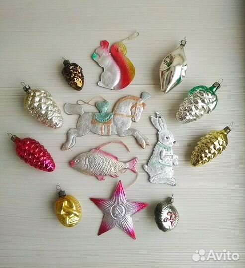 Елочные игрушки ретро