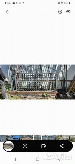 Железные ворота 2.5* 5.00 с калиткой