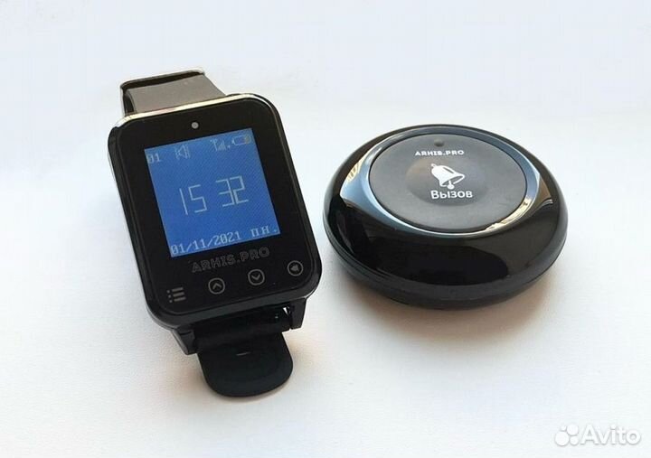 Кнопка вызова персонала и часы официанта Элит