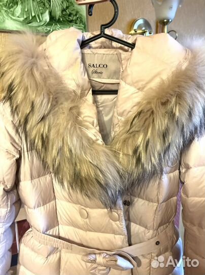 Пуховое пальто пуховик Salco Италия 46