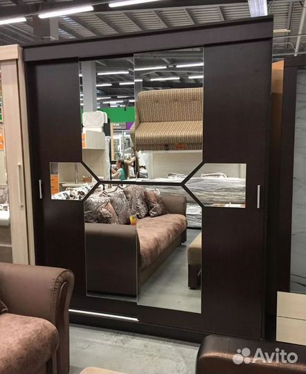 Шкаф-купе с зеркалом 200 см Новый / Гарантия 1 г