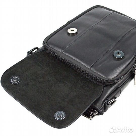 Сумка мужская кожаная Znixs 2256 black