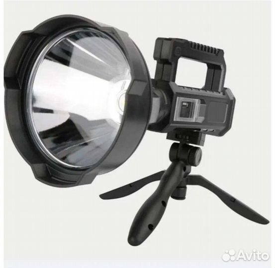 Фонарь сверхмощный светодиодный, аккумулятор