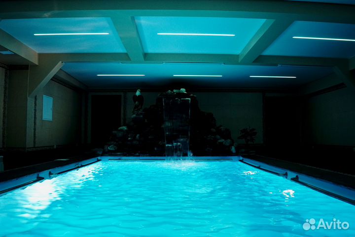 Большая сауна с тёплым бассейном (Свежий ремонт)