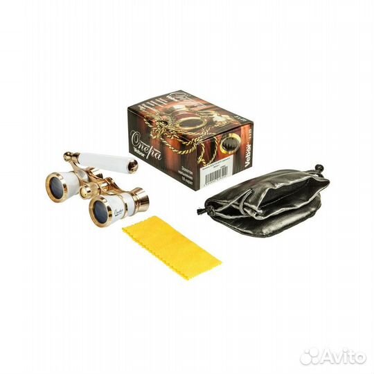 Бинокль театральный Veber бгц 3x25 лорнет белый