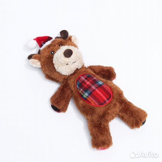 2 шт. Игрушка мягкая для собак 'Олень' с пищалкой