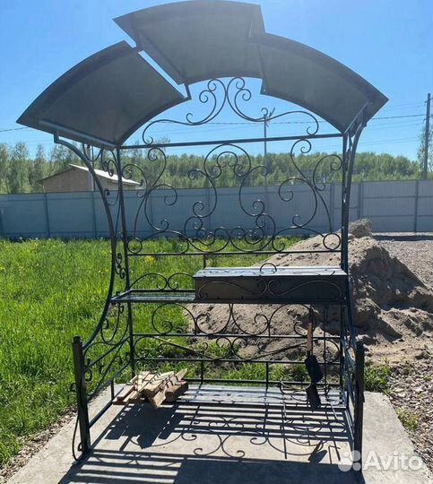 Мангал с крышей