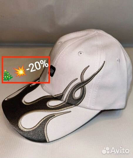 Кепка Gap Balenciaga White Бейсболка Гэп Белая Нов