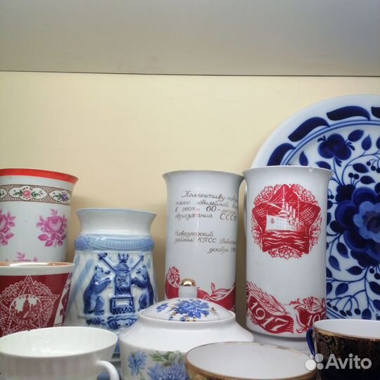 Фарфор СССР (вазы агитация, мрамор )