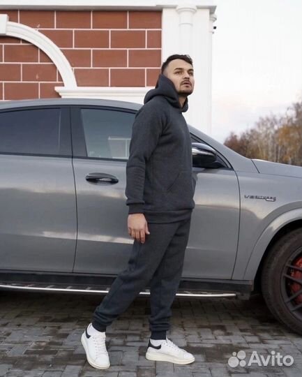 Мужской спортивный комплект на флисе/теплый