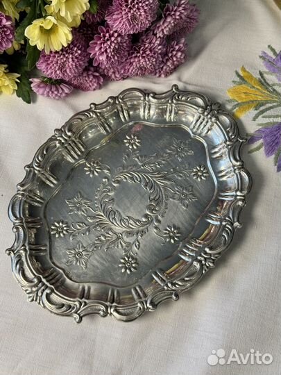 Поднос серебро Испания винтаж