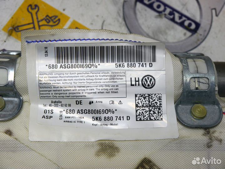 Подушка безопасности боковая левая VW Гольф6