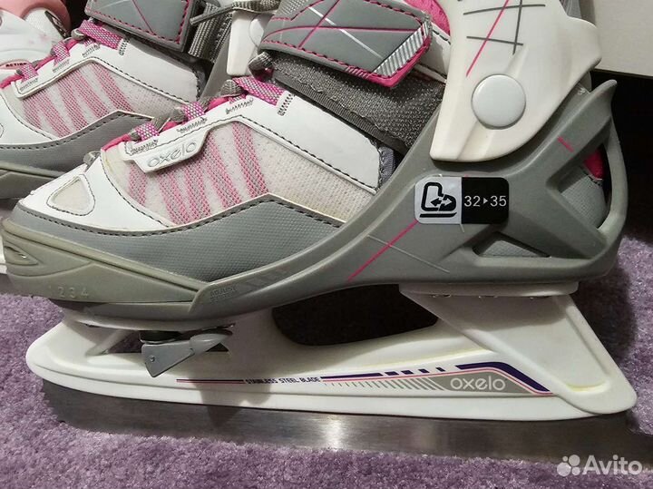 Коньки Oxelo FiT5 раздвижные, размер 32-35