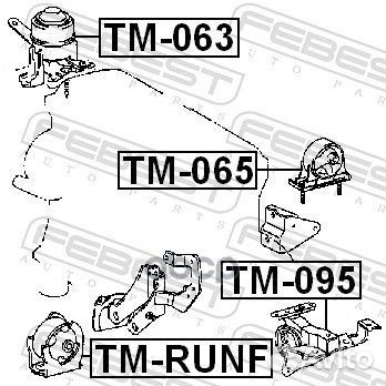 TM-063 подушка двигателя правая RAV4 ACA2# 00